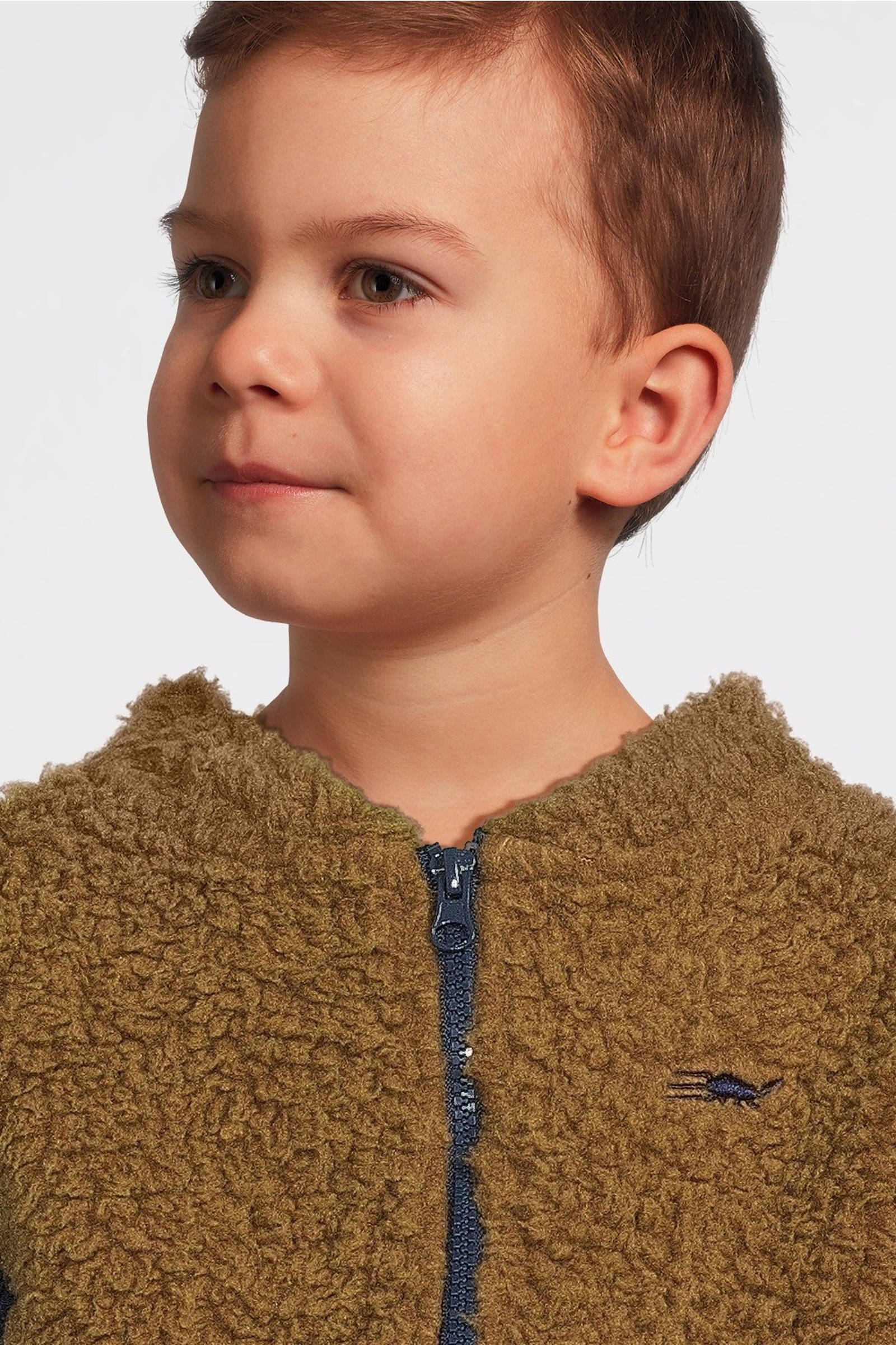 4PRESIDENT Rex teddy tussenjas bruin/blauw