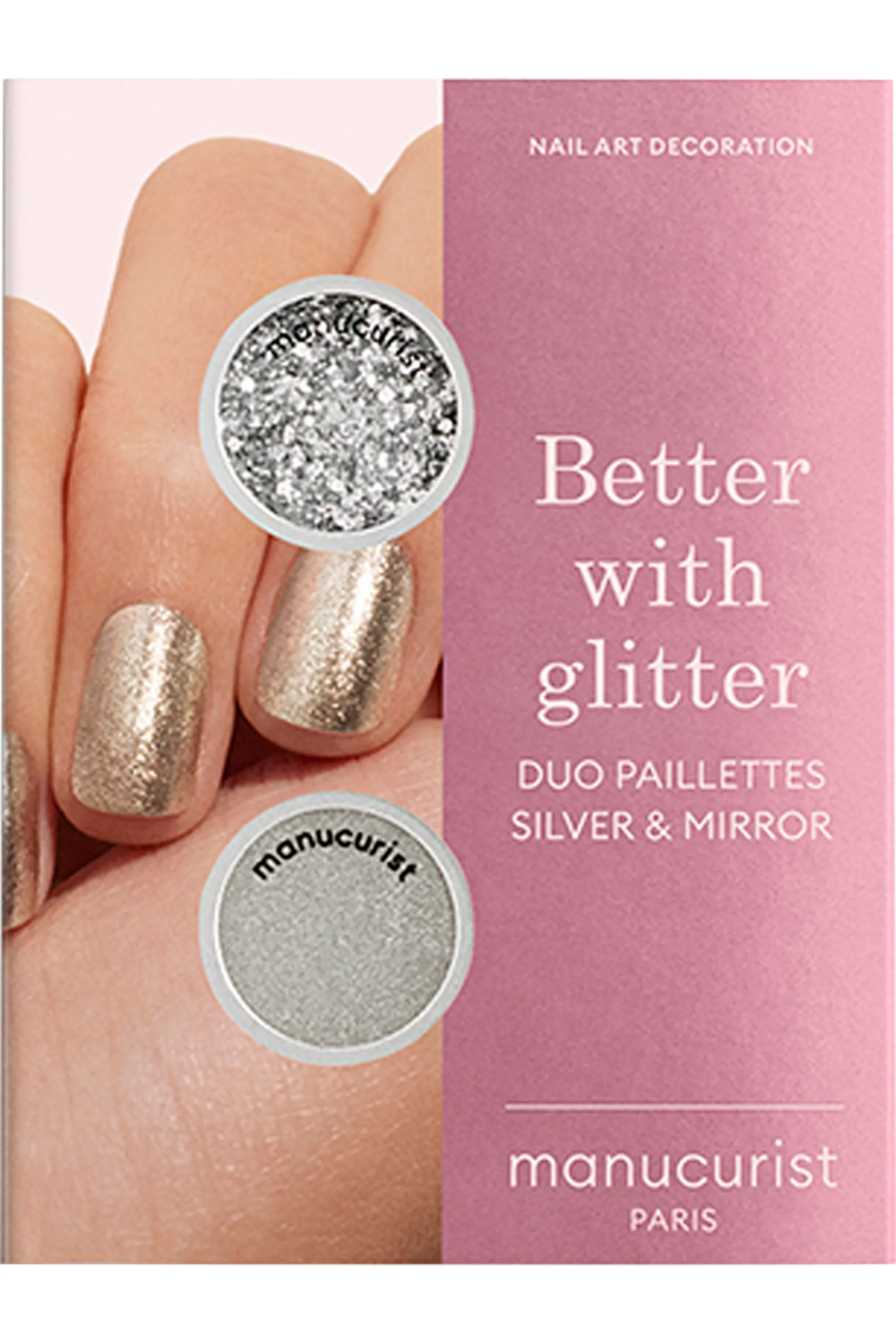 Manucurist Duo de poudre à effet et paillettes Silver edition-4 g