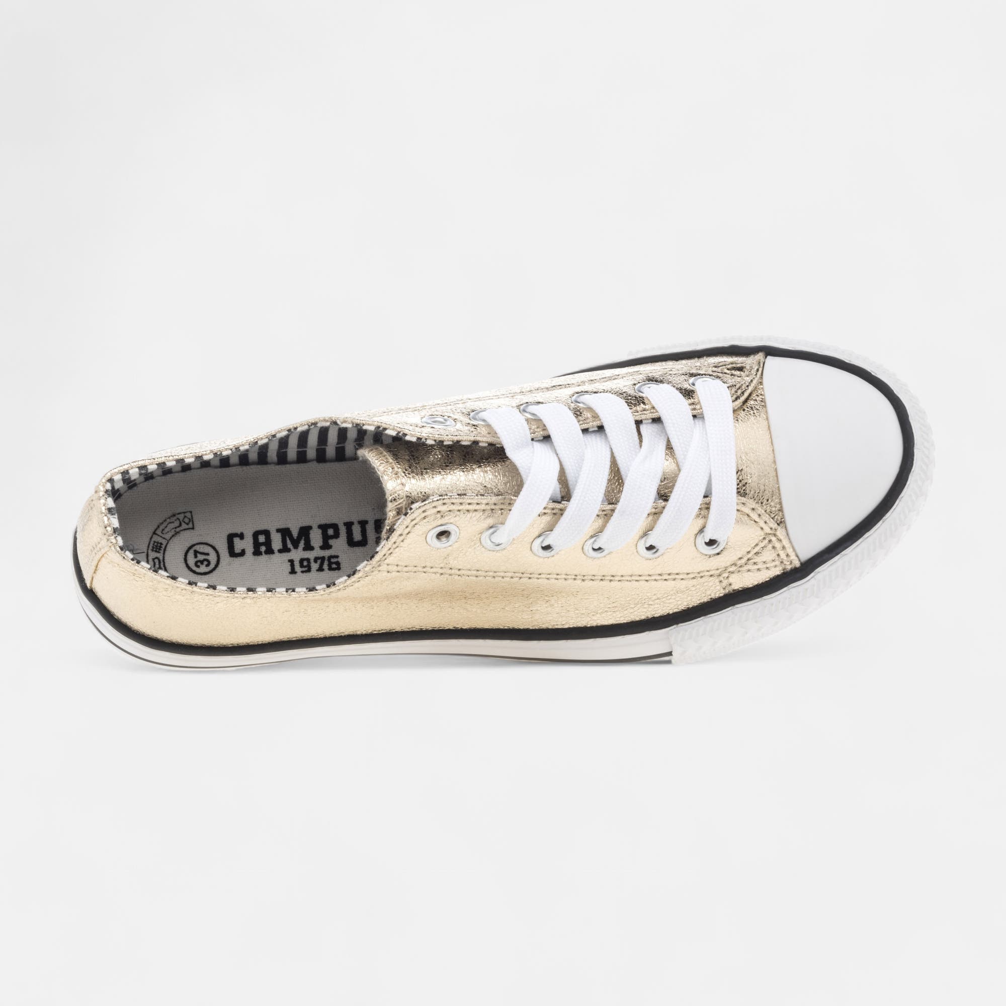 Baskets en toile Femme or