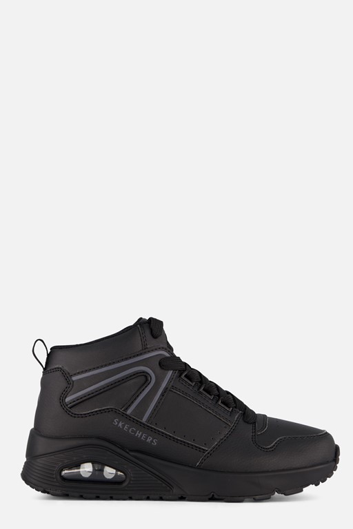 Skechers Uno Veterboots zwart Synthetisch