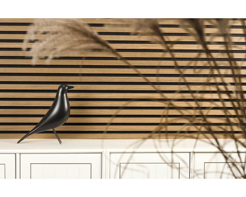 Akoestisch paneel Nordic Acoustics klassiek eiken 2400 x 605 x 22 mm