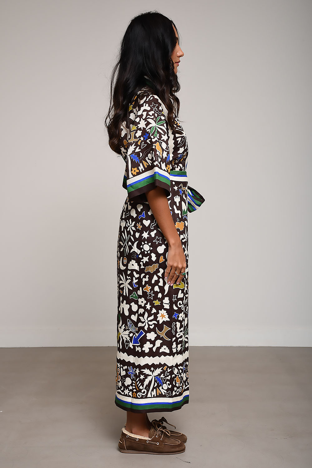 Maroc linen wrap skirt