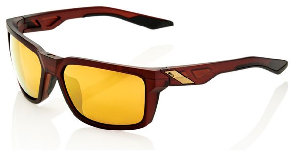 Lunettes 100% Daze Soft Tact Rootbeer / Ecran Flash Gold