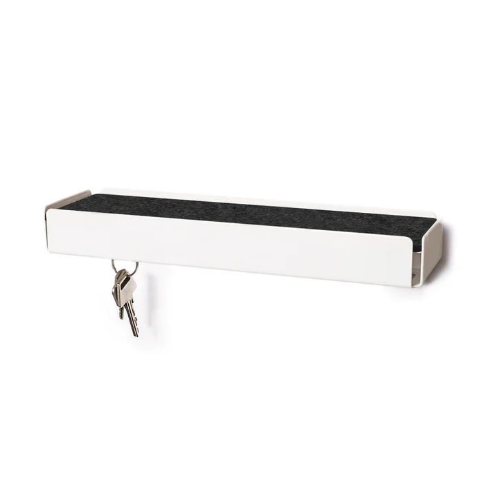 Konstantin Slawinski - SL35 Key-Box Schlüsselbox, weiss / Filz dunkelgrau meliert
