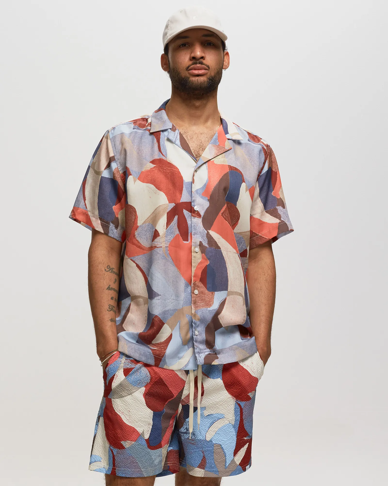 Les Deux Knox AOP Tencel SS Shirt