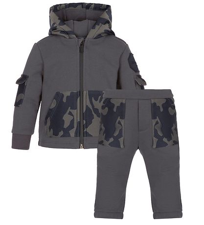 Emporio Armani Sweats?t - KoksGrå m. Camouflage