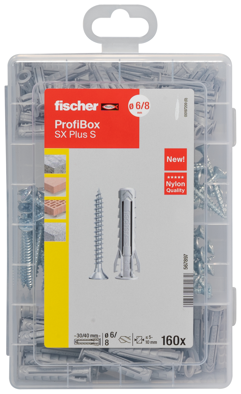 Fischer ProfiBox plug SX Plus - 6 en 8 S met schroeven