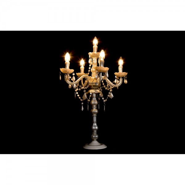 Lampe de bureau 25w crème 220 v shabby chic (51 x 51 x 73 cm)