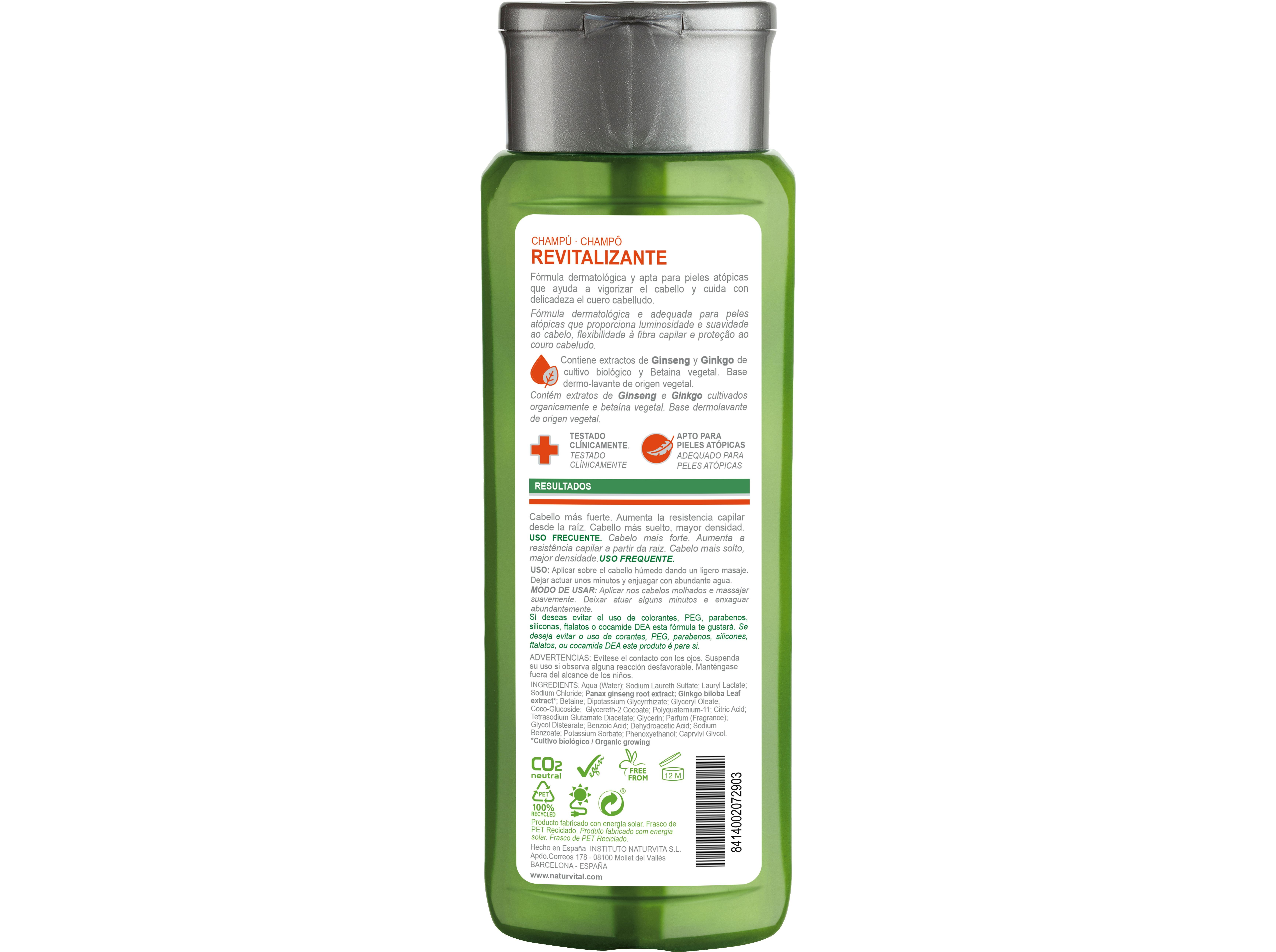 Champô Sensitive Revitalizante Natur Vital 300ml