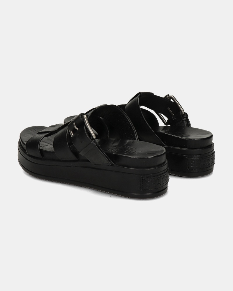 Shabbies Amsterdam Maro Sandalen  - zwart