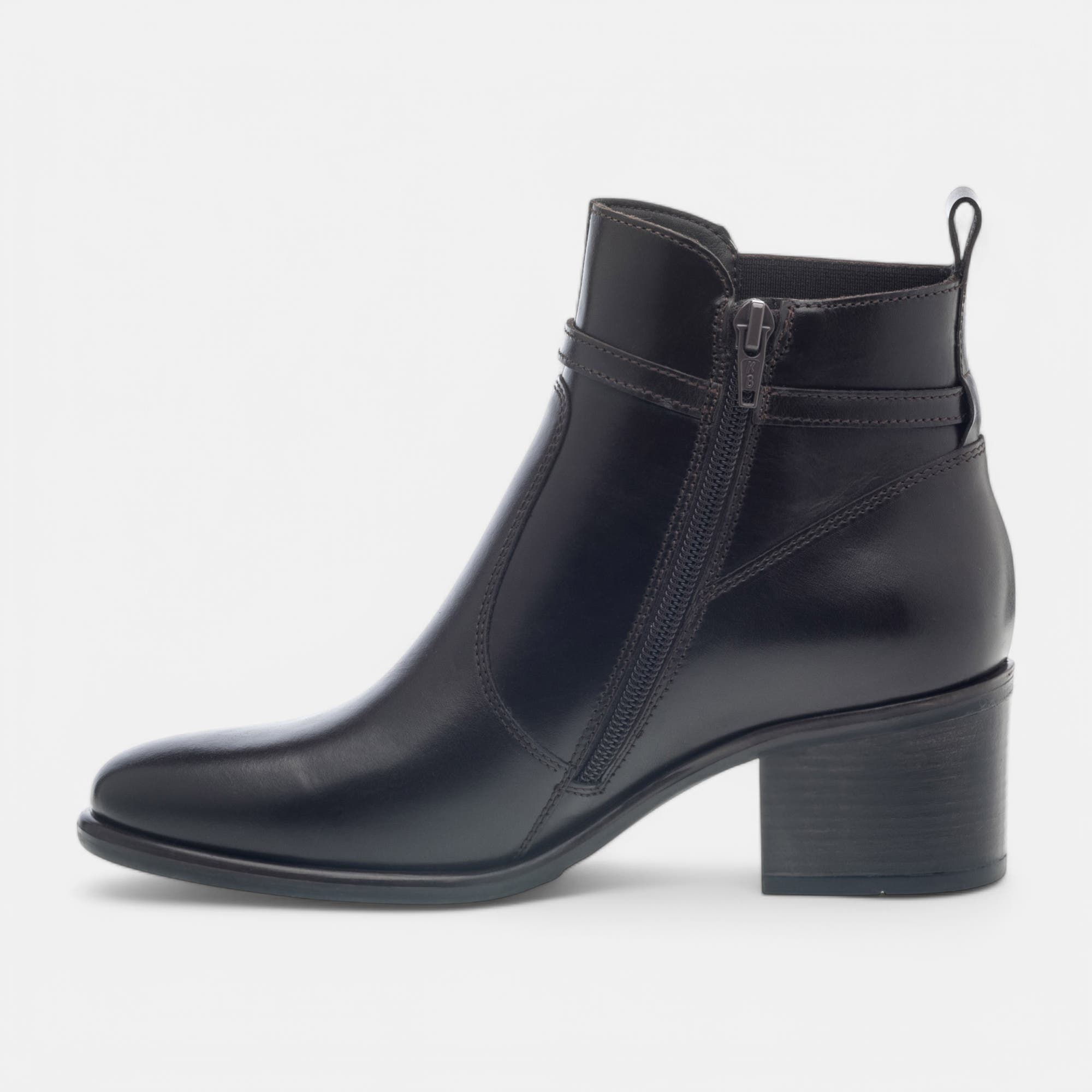 Bottines à talon Femme en cuir marron