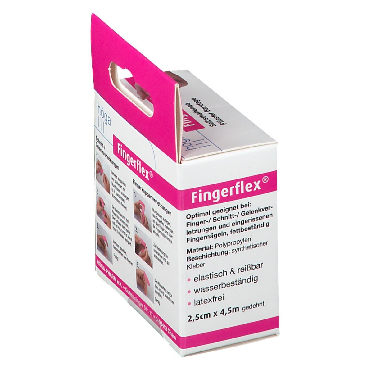 Fingerflex, selbsthaftende Pflaster Bandage 2,5 cm x 4,5 m Pink