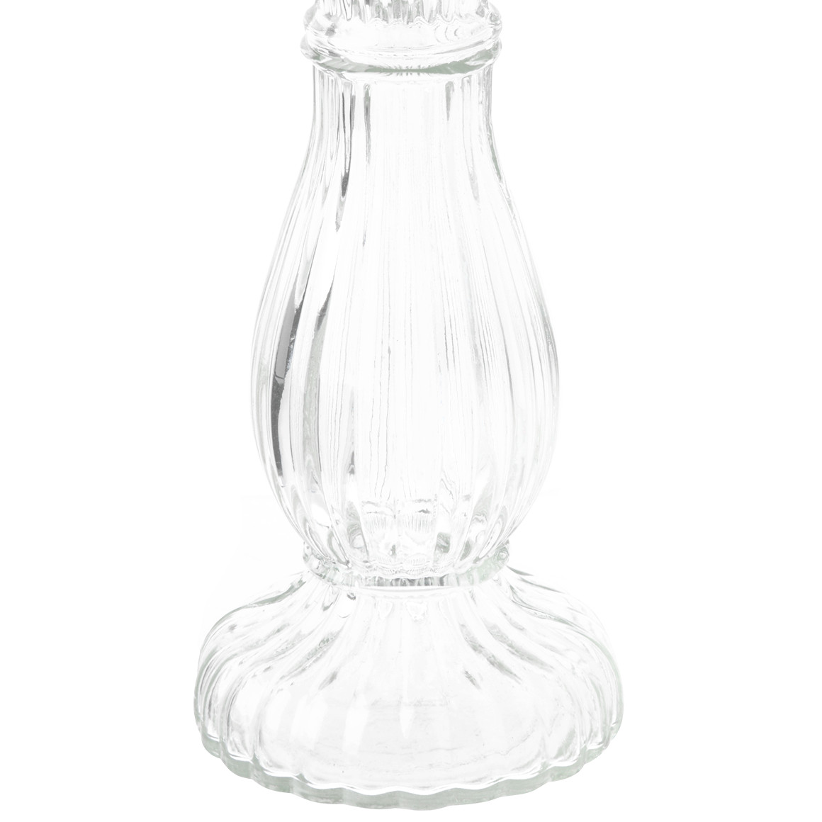 My Home Großer Kerzenhalter aus Glas transparent