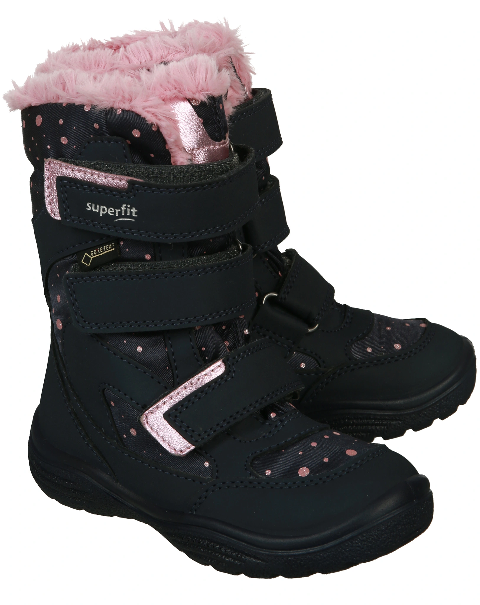 Klett-Stiefel CRYSTAL - DOTS in blau/rosa