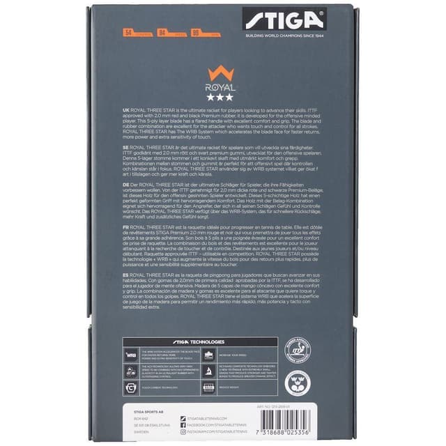 STIGA Royal Three Star WRB