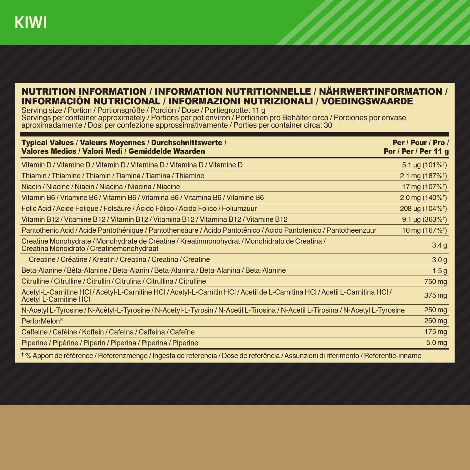 Gold Standard Pre-Work Out - 330g - Kiwi