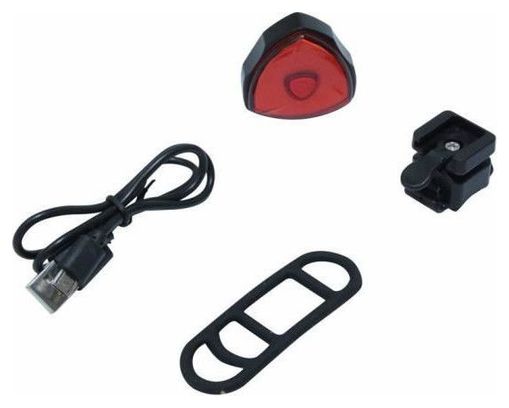 ECLAIRAGE VELO USB ARRIERE SUR TIGE DE SELLE LED COB 30 LUMENS AVEC INDICATEUR DE FREINAGE  7 MODES (voir argumentaire)