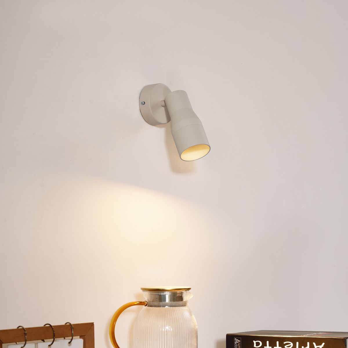 Moderne plafondspot beige GU10 50mm rond - Stanley