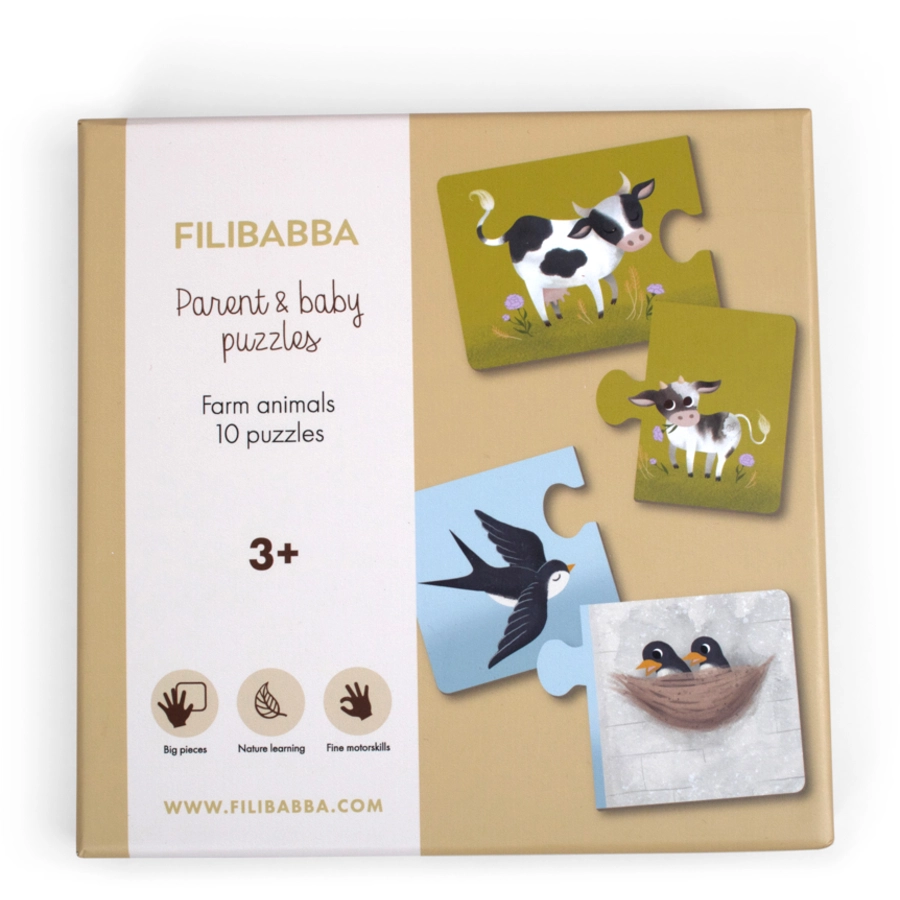 Filibabba Eltern-Kind-Puzzle - Bauernhoftiere