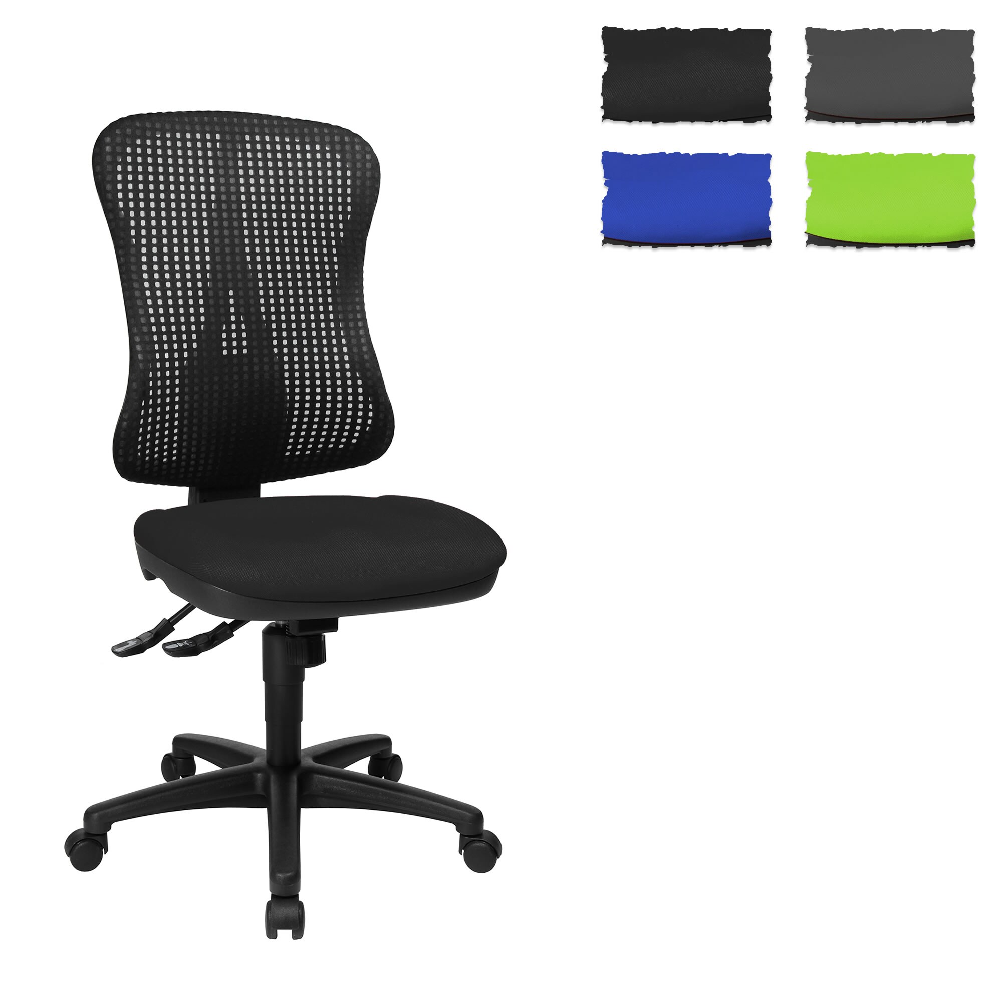 Profi Bürostuhl HJH SOLUTION BASIC Stoff ohne Armlehnen Topstar
