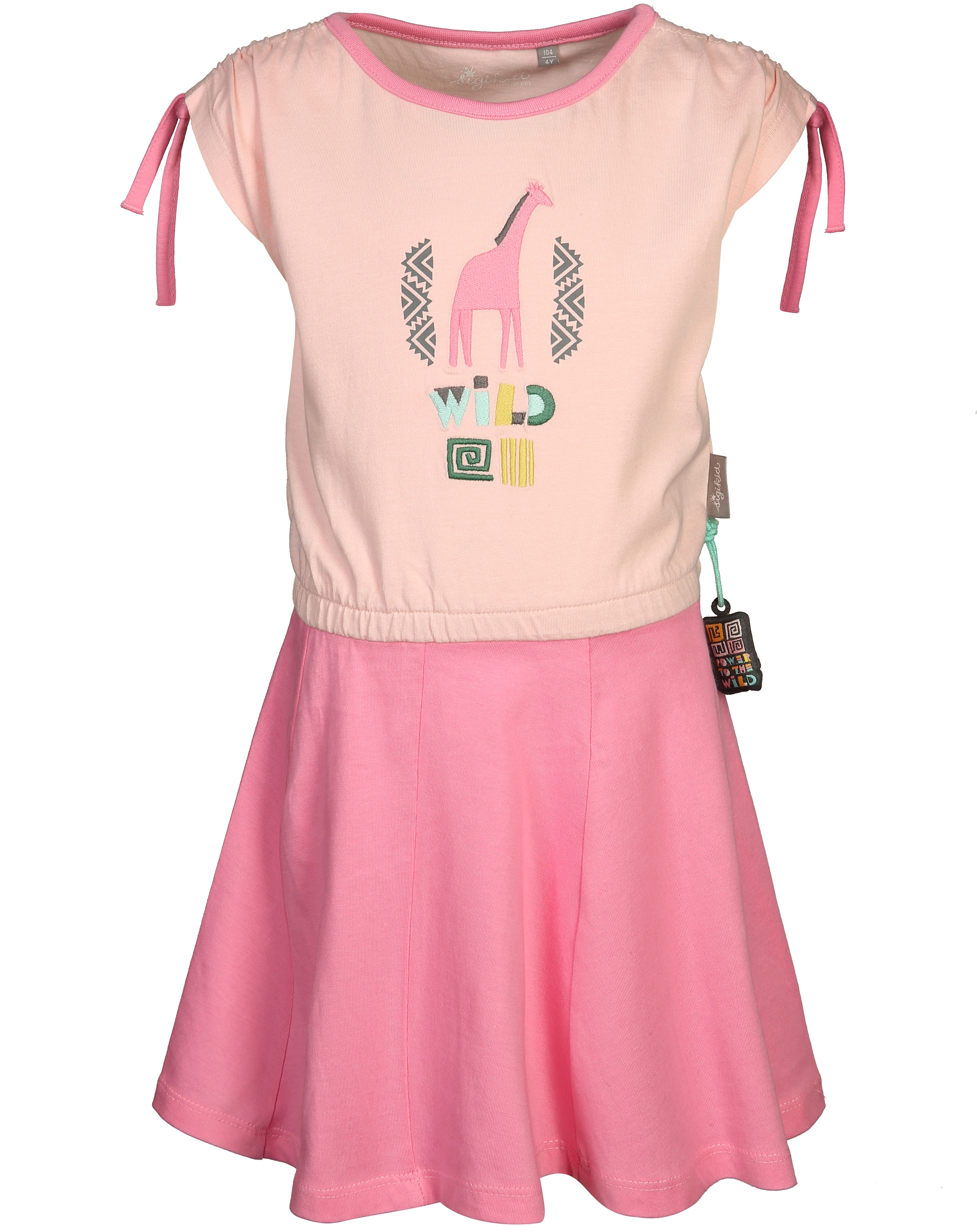 Kurzarm-Kleid GIRAFFE in rosa/pink