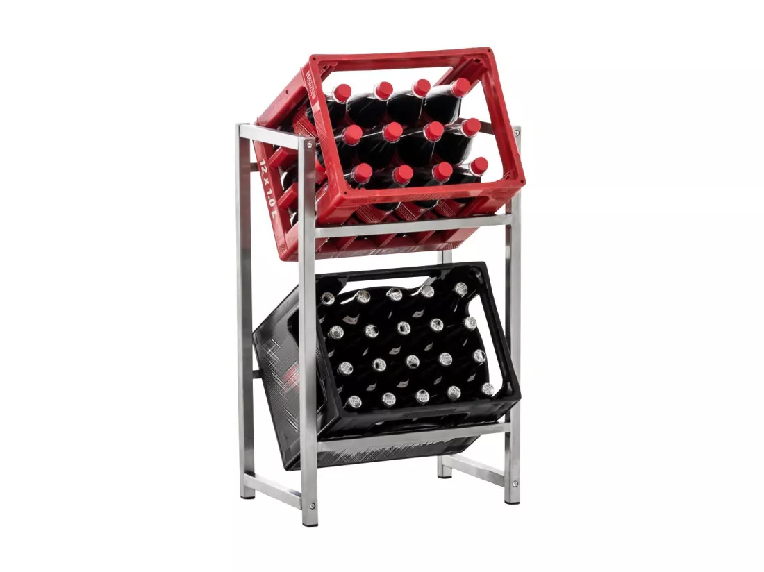 Support de caisse à boisson - Métal & Métal - Acier inoxydable - Lennert