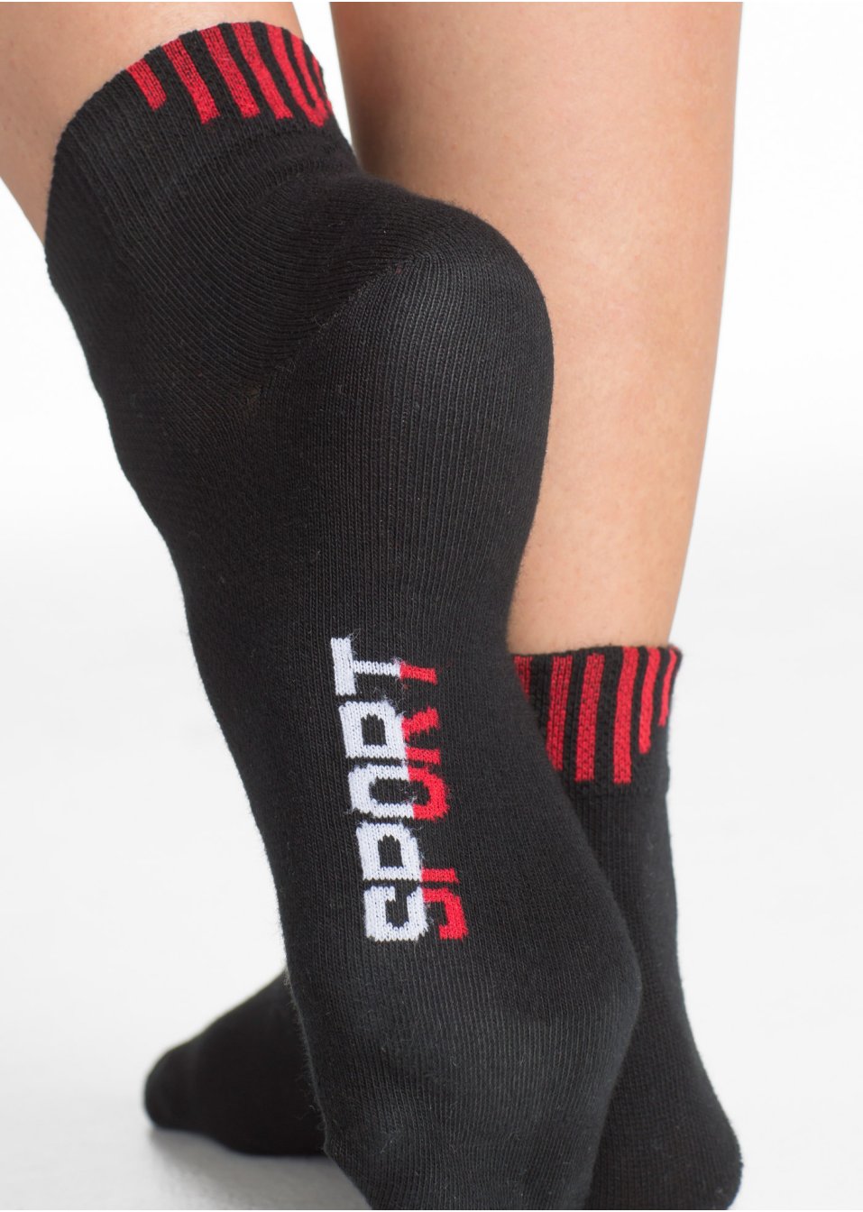 Lot de 5 paires de socquettes de sport avec inscription