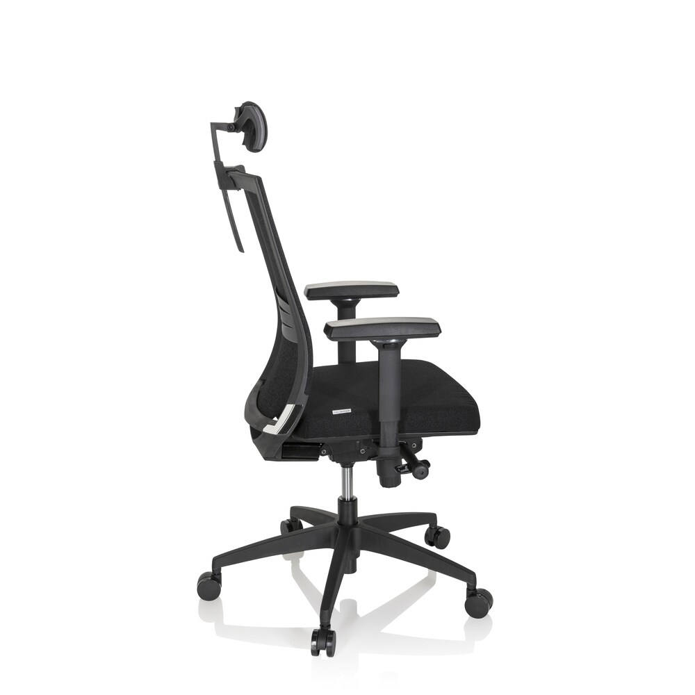 Profi Bürostuhl PORTO MAX HIGH I Stoff/Netzstoff mit Armlehnen (höhenverstellbar) hjh OFFICE