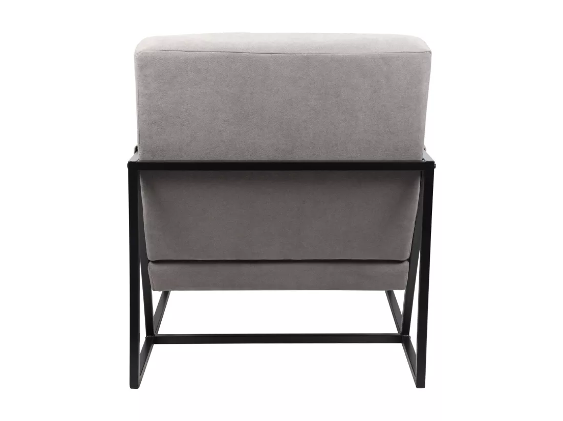 Chaise longue SVITA CHRIS Chaise de cocktail Chaise rembourrée avec accoudoirs Gris