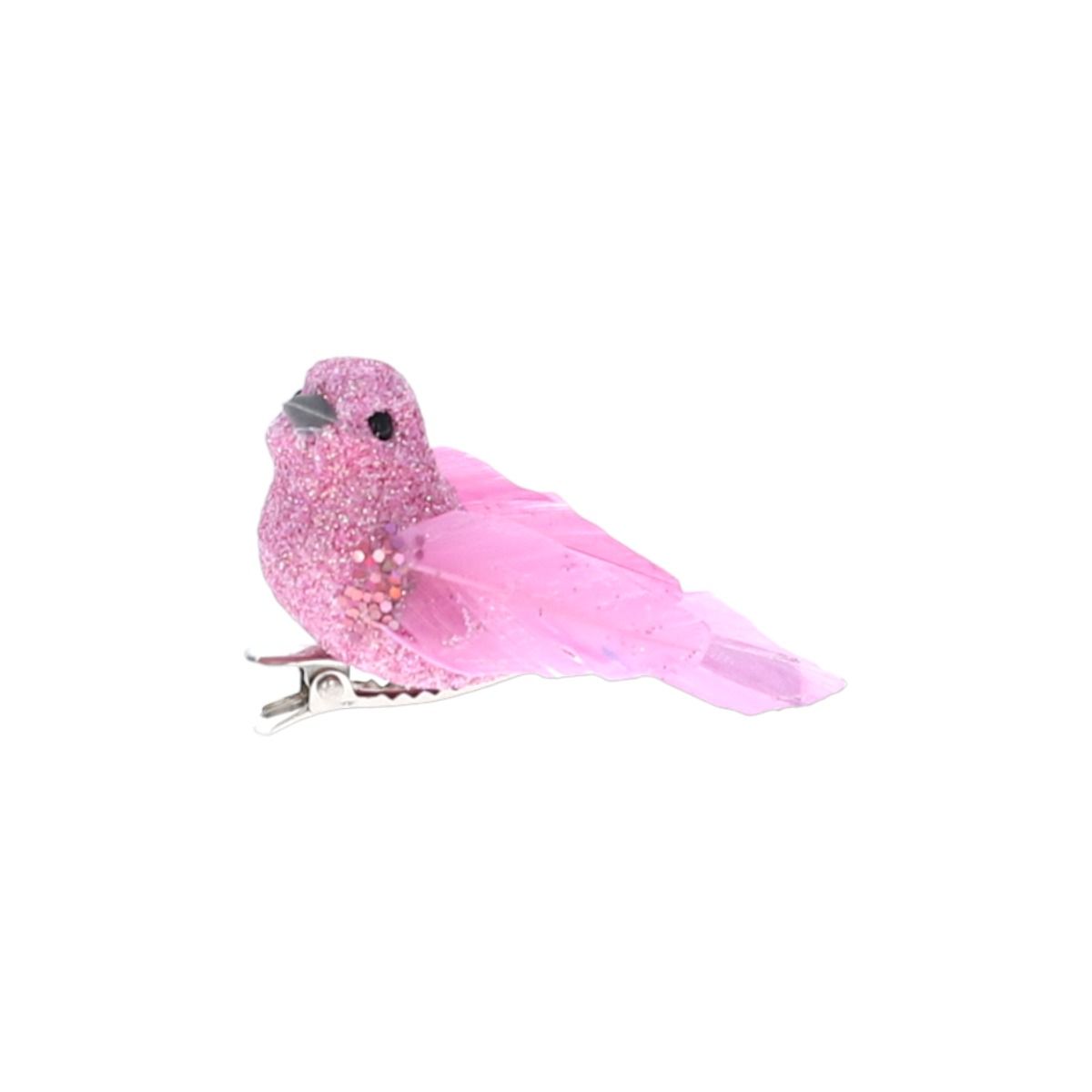 Petit oiseau à clipser rose Atelier jasmin