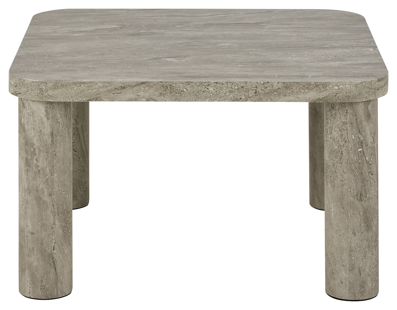 Solano sofabord Topp og understell i  grå marmor print. 60x60x36cm