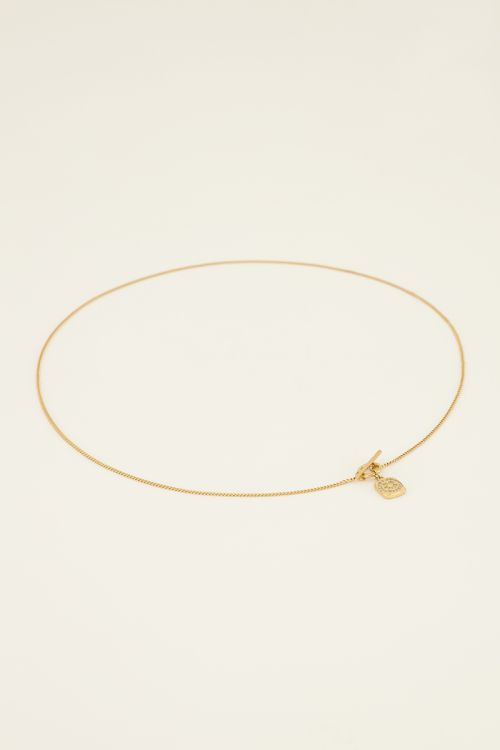 Sunchasers ketting met slotje & smiley strass bedel