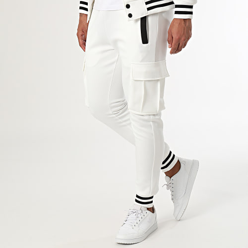 Ensemble Veste Teddy Capuche Et Pantalon Jogging 0140 Blanc
