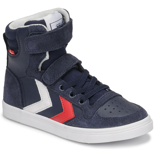 hummel - SLIMMER STADIL LEATHER HIGH JR - Bleu