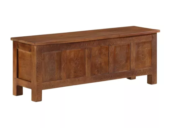 Boîte de rangement 110x30x40 Bois de manguier solide