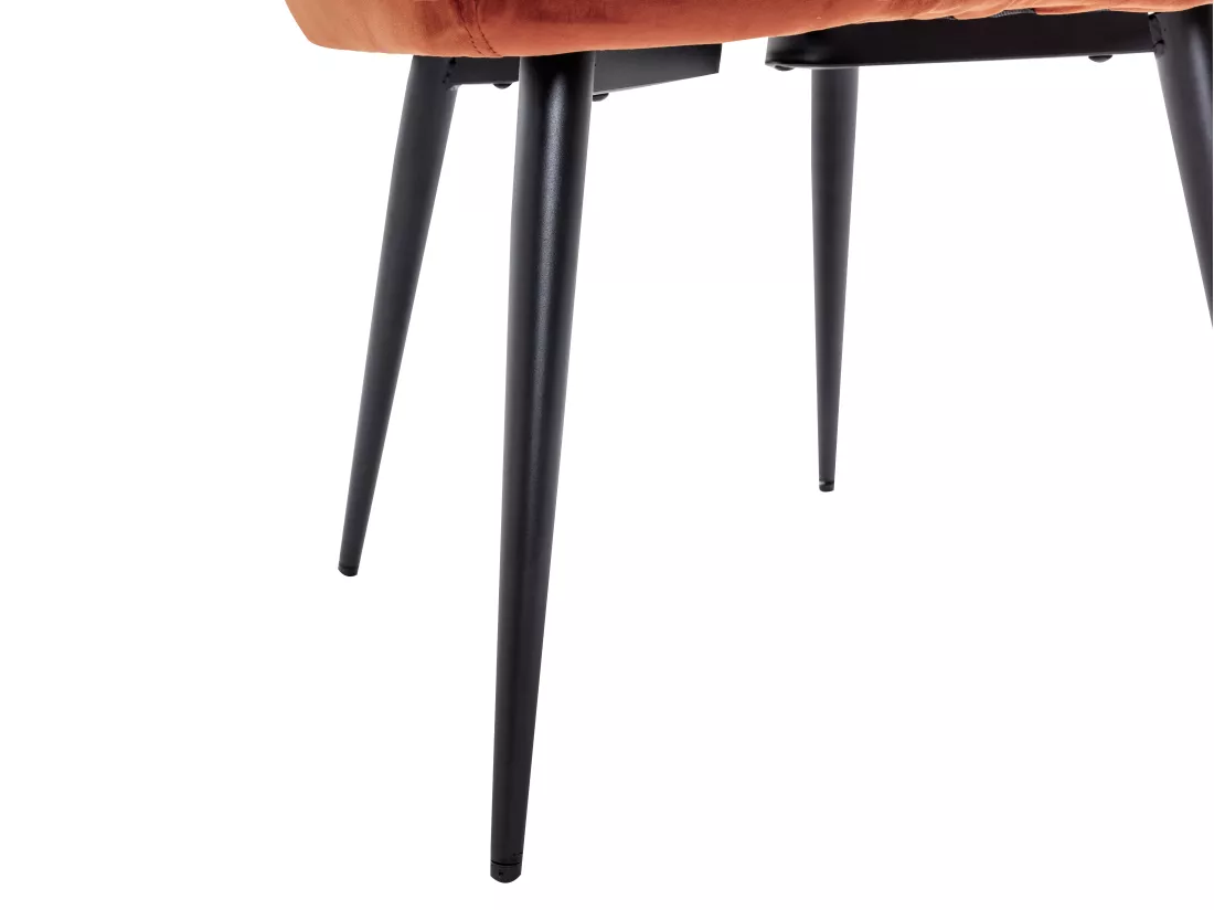 Lot de 2 chaises avec accoudoirs - Velours et métal - Terracotta - PEGA de Pascal MORABITO