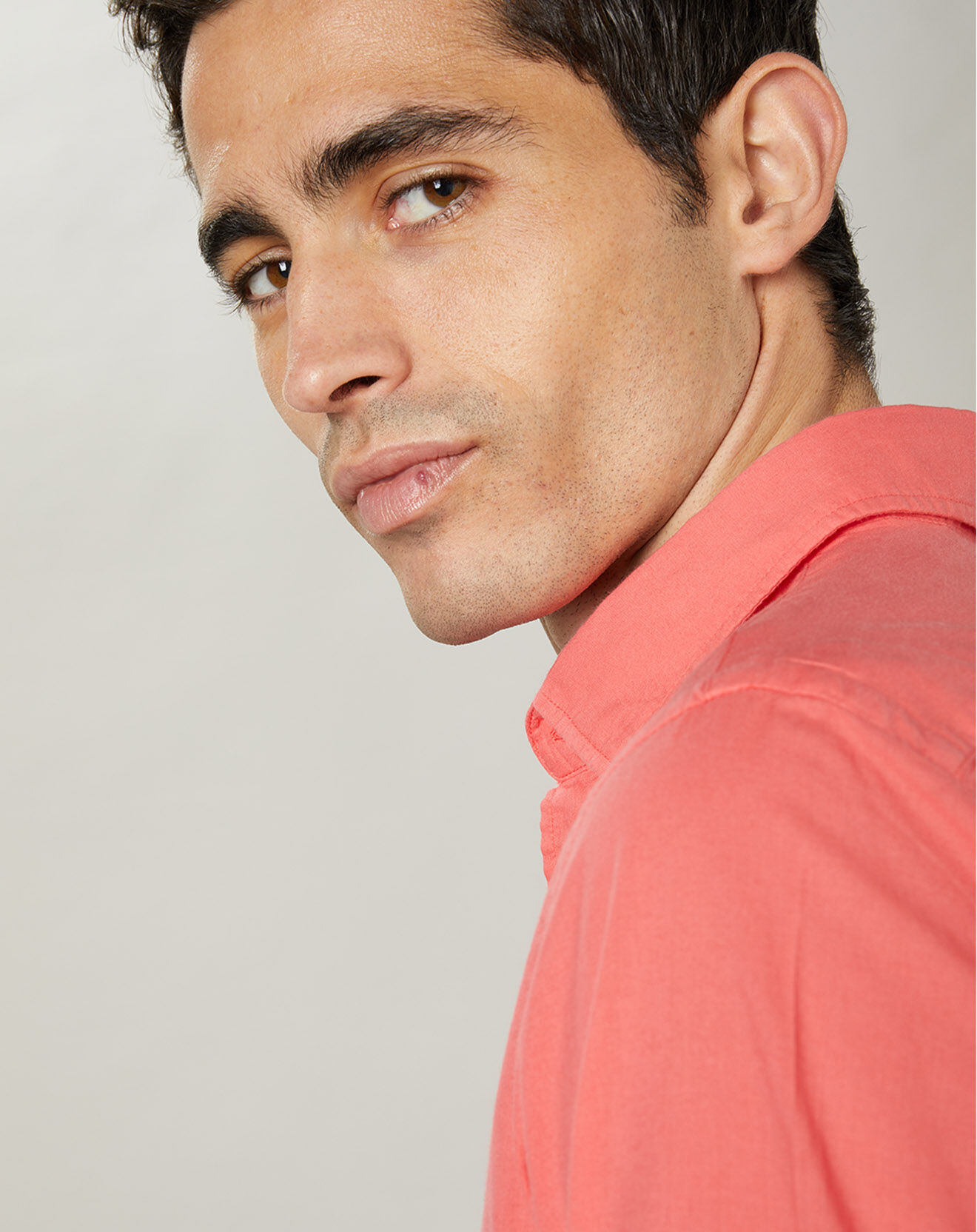 Hartford Chemise slim Sammy Pat rouge