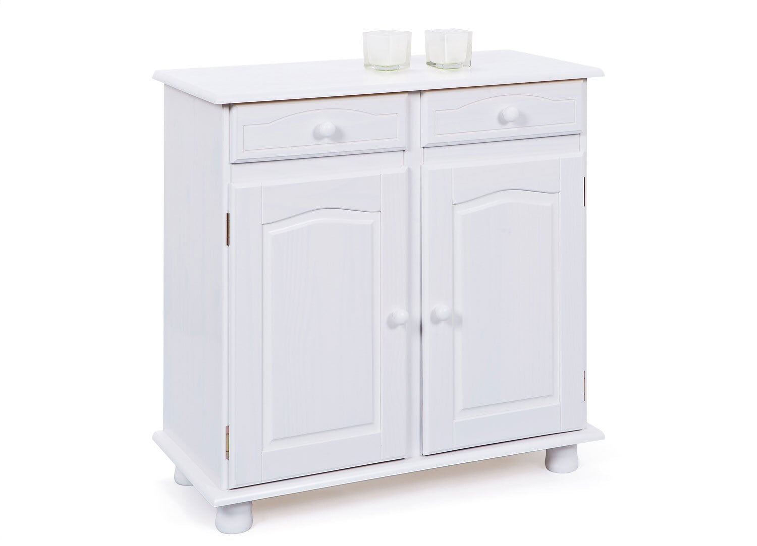 Kommode EMIL 88x87x43 cm Massivholz weiß