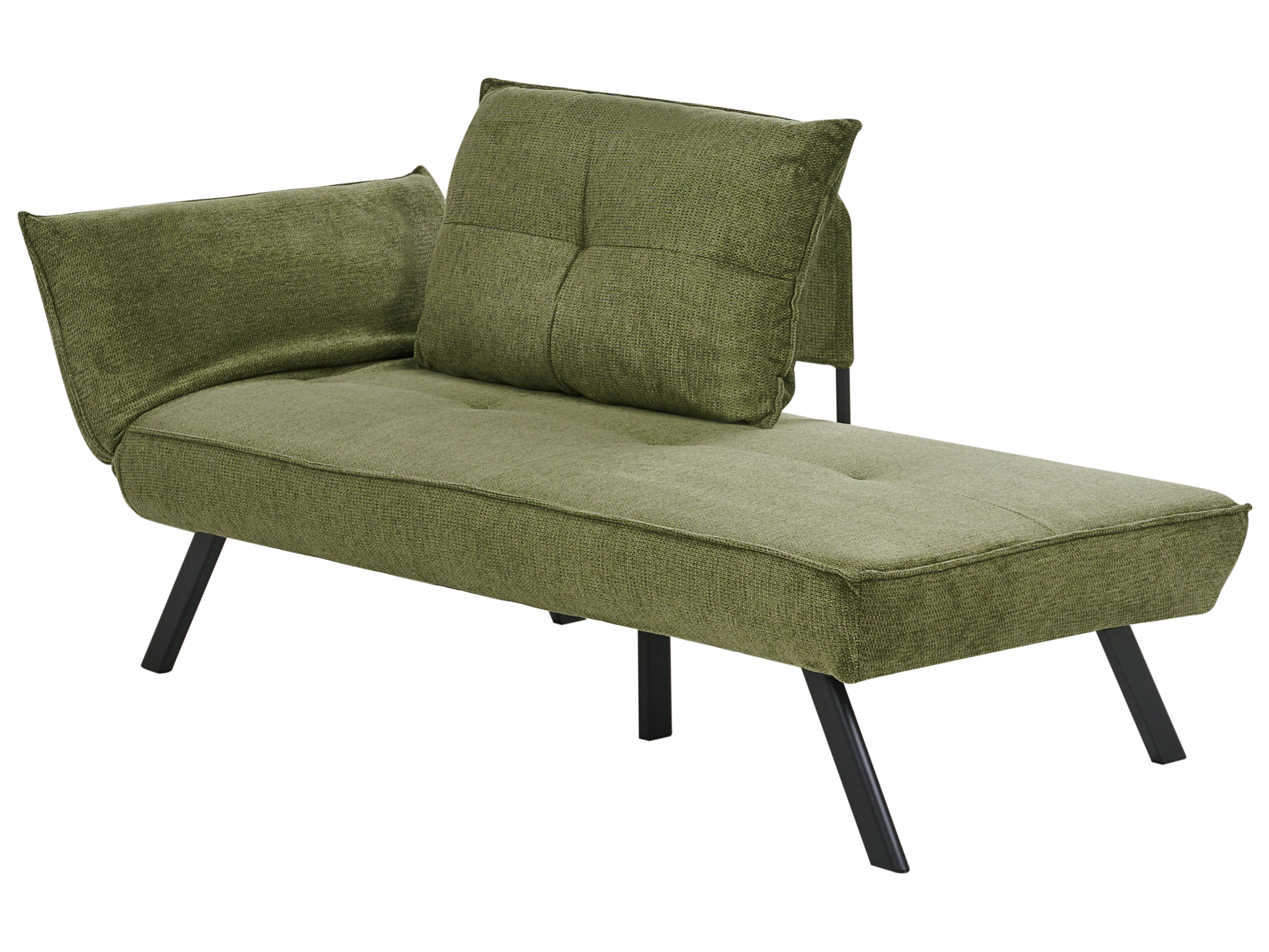 Linkszijdige chaise longue ROCAMADOUR Stof Groen