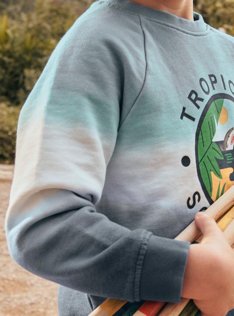Sweat blanc tye and dye