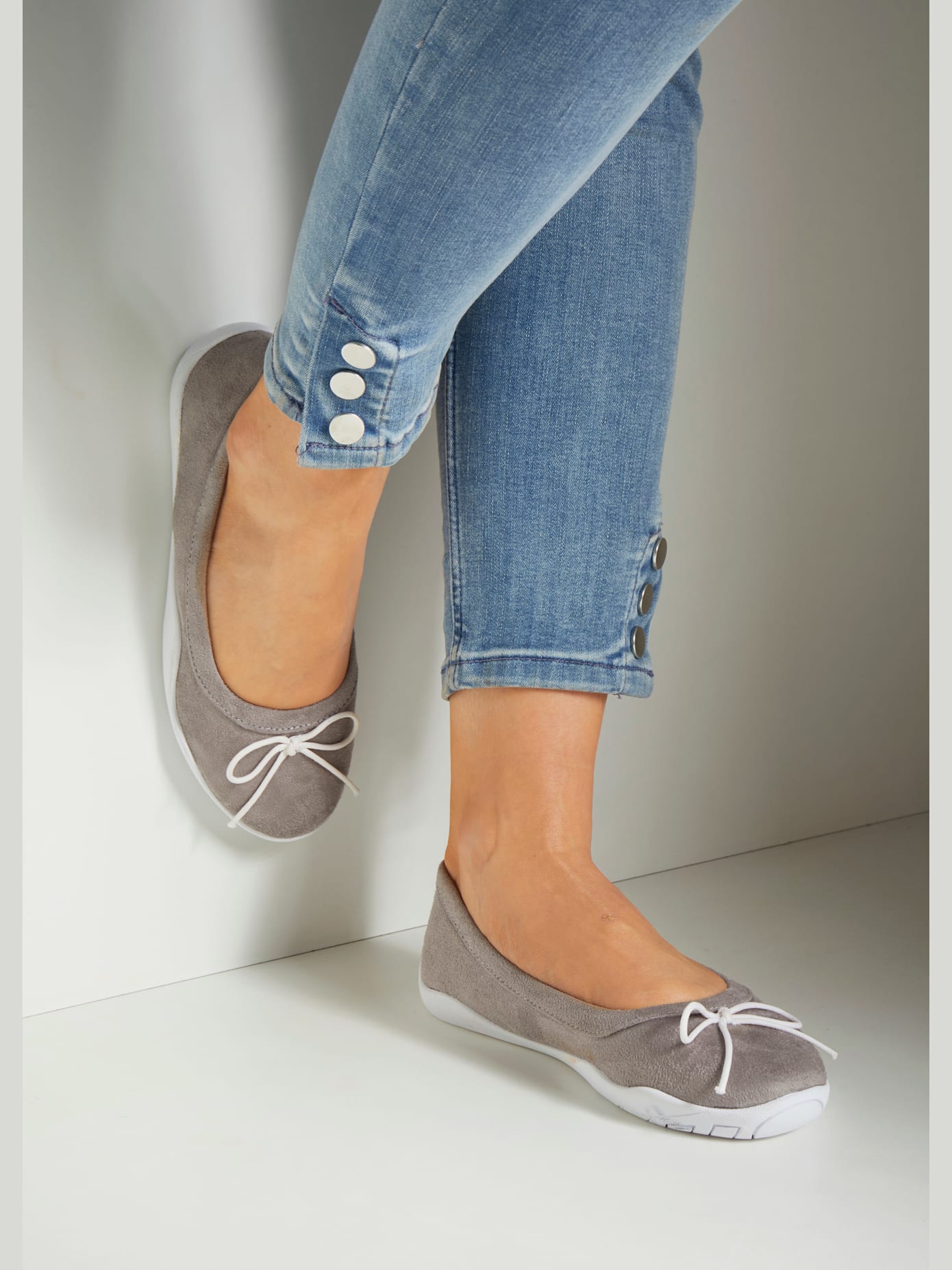 Ballerines avec nœud et semelle ultra-légère et souple