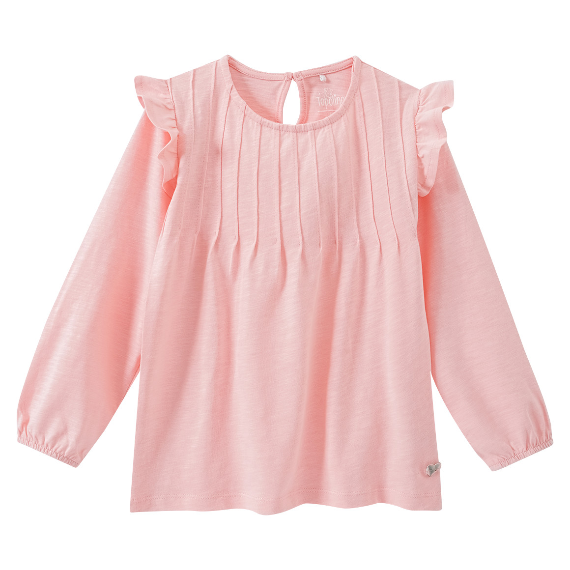 Topolino Mädchen Langarmshirt mit Biesen rosa