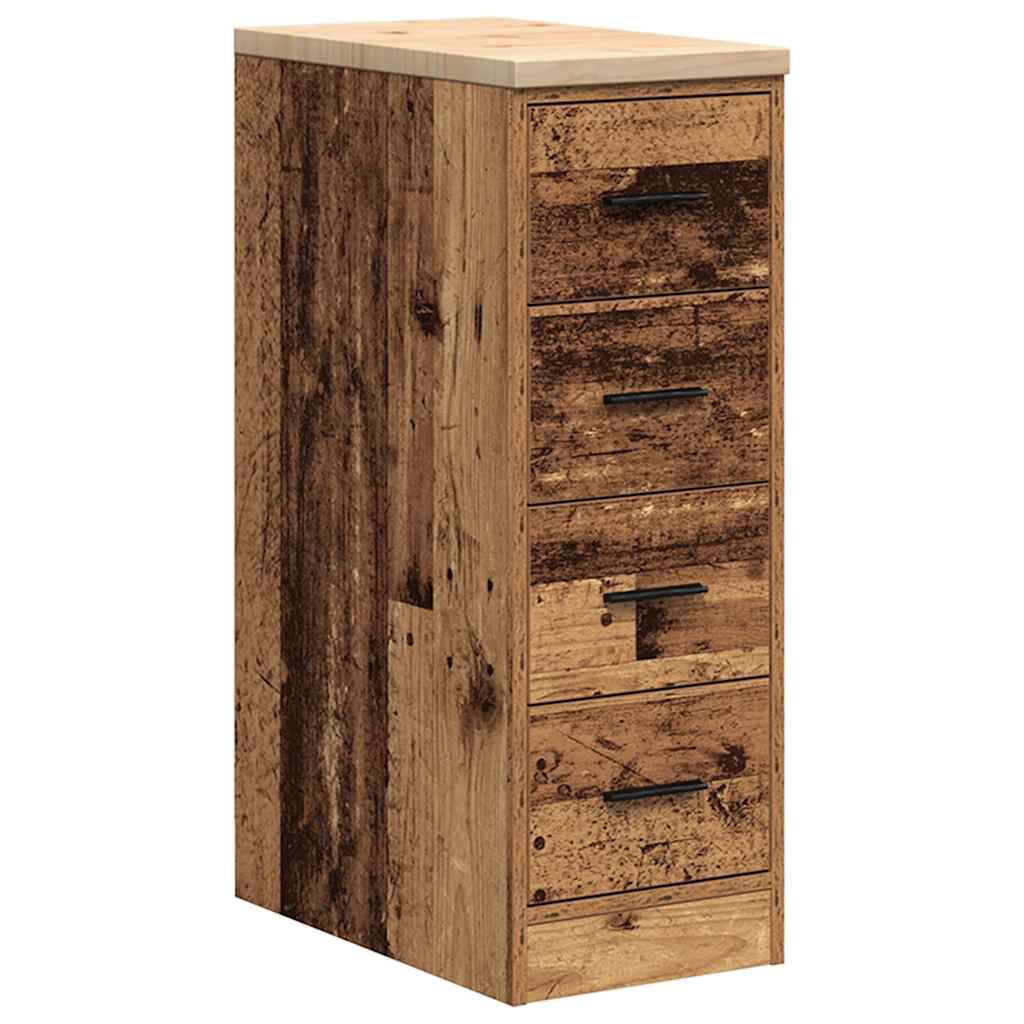 vidaXL Garagekast antiek hout 30x51x85 cm