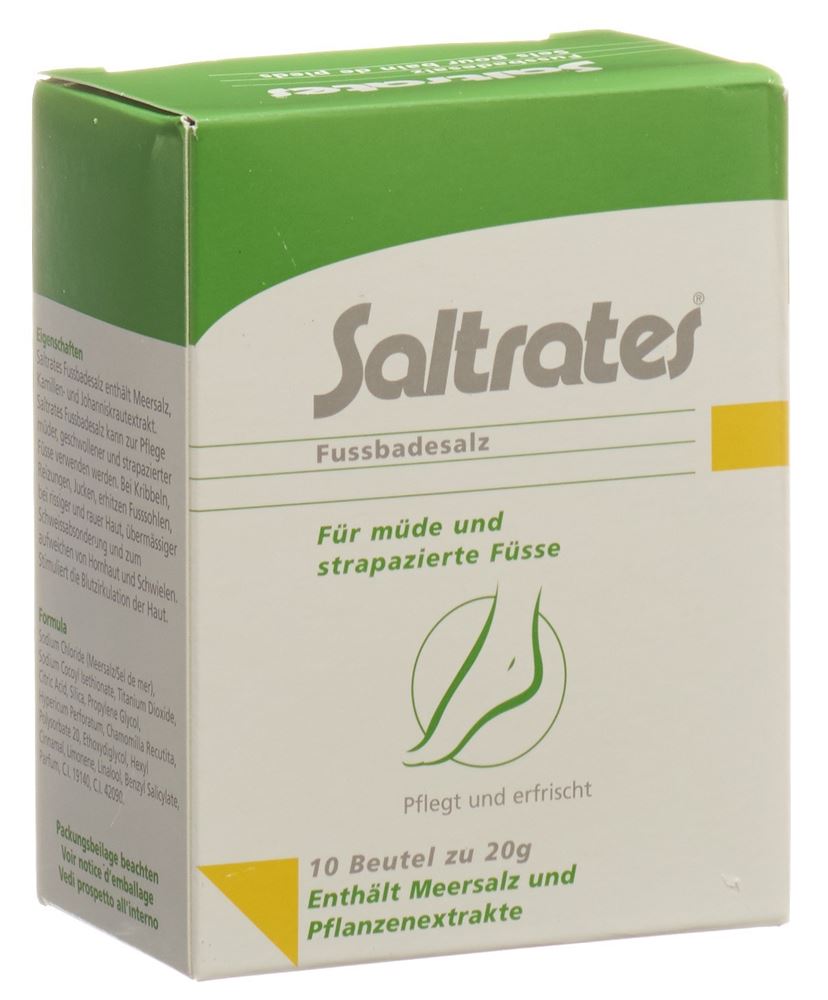 SALTRATES Fussbadesalz<br>10 × 20 g, Beutel