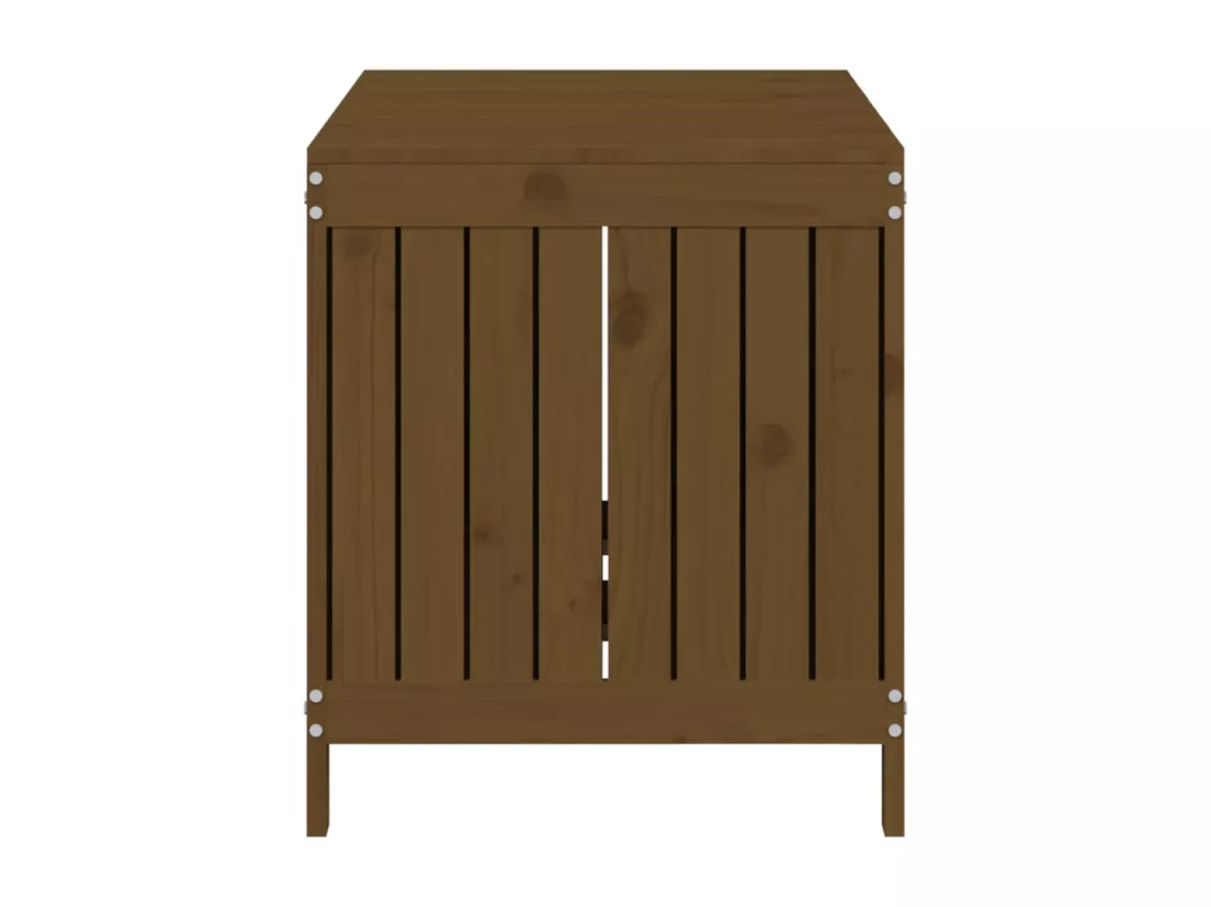 Boîte de rangement de jardin Marron miel 121x55x64 cm Bois pin