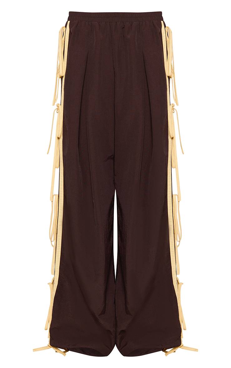 Chocolat Pantalon De Survêtement À Liens Latéraux