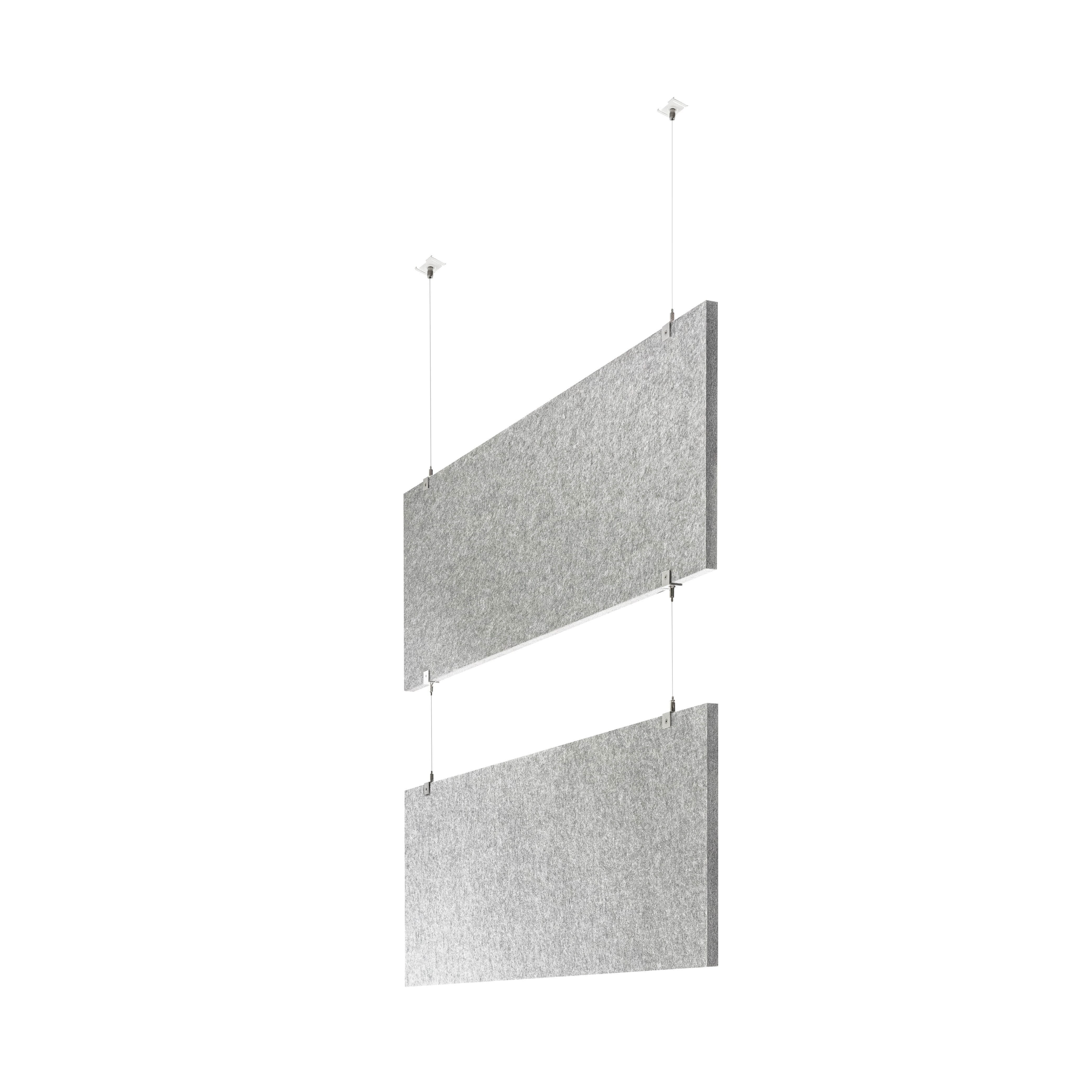 baffel multiple-Set - Deckenträger Odenwald - 3-fach Farbe: lichtgrau, Größe: 100x50x2,5cm