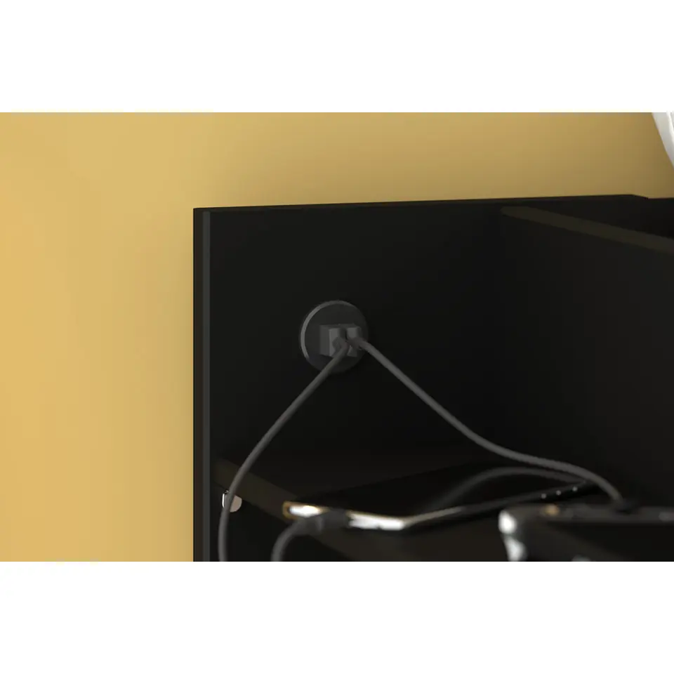 Hoogslaper Justin met LED - zwart - 90x200 cm