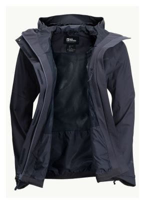 Veste Imperméable Femme Jack Wolfskin Kammweg 2L Gris
