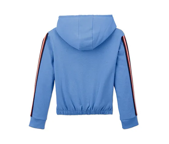 Cropped-Hoodie, hellblau